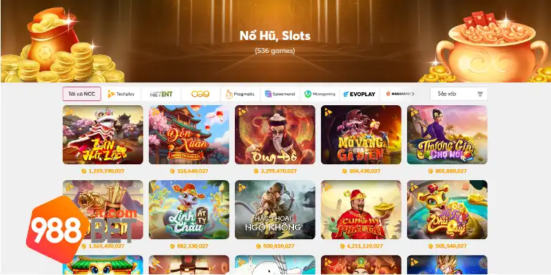 Tổng quan về sản phẩm nổ hũ 988Bet